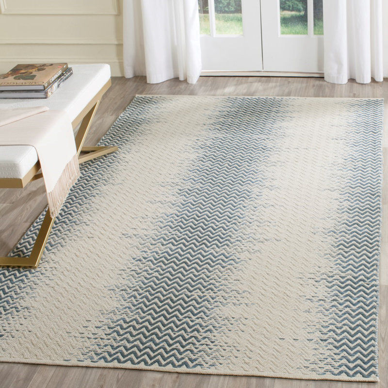 Highland Dunes Fort Calhoun HandWoven Cotton Navy Area Rug Wayfair